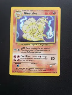 Ninetales Holo Pokemon Card 12/102 Base Set - Image 1