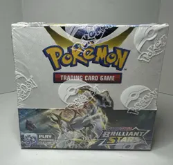 Pokemon Sword and Shield Brilliant Stars Booster Box Sealed - Image 1