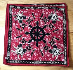 Disney Cruise Pirate Night Red Mickey And Minnie Mouse Bandana Lot Of 3 - Image 2