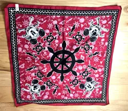 Disney Cruise Pirate Night Red Mickey And Minnie Mouse Bandana Lot Of 3 - Image 3