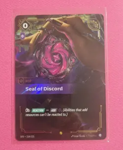 Seal Of Discord Overnumbered 234/221 Riftbound TCG Spiritforged SFD English NM - Image 1