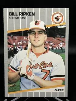 Billy Ripken 1989 Fleer F**K FACE ERROR MISPRINT Black Box Card#616 Orioles - Image 1