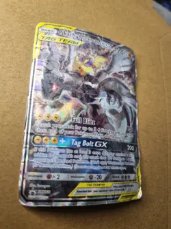 ​Pikachu & Zekrom GX SM168 Tag Team Full Art Promo Pokemon Card DAMAGED - Image 2