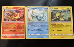 Flareon, Vaporeon, Jolteon Non Holo Uncommon Cosmic Eclipse Pokemon Cards NM - Image 1