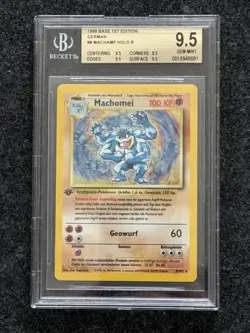 MACHOMEI MACHAMP BASE SET HOLO 1ST EDITION 8/102 BGS 9.5 QUAD POP 10 CGC PSA - Image 1