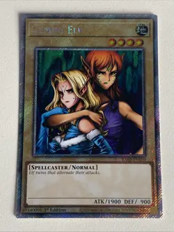 Yugioh Gemini Elf - 1st Edition Platinum Secret Rare NM - Free Holo Card - Image 1