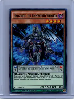 Dragonox, the Empowered Warrior Limited Super Rare 2016 Mega-Tins CT13-EN006 LP - Image 1