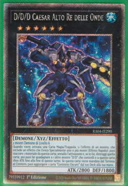 D/D/D CAESAR ALTO RE DELLE ONDE • Segreta Platino • RA04 IT290 • EXC • Yugioh! - Image 1