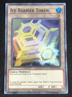 YUGIOH ICE BARRIER TOKEN OP17-EN026 SUPER NM - Image 1