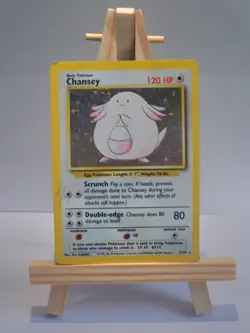 Chansey 3/102 Pokemon Card TCG Base Set Unlimited Holo - Image 1