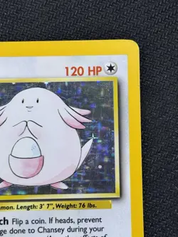 Pokemon TCG Chansey 3/102 Base Set Holo Rare Card - Image 3