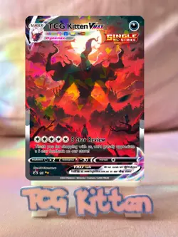 *CUSTOM* Darkrai VMAX Cracked Ice Holo Handmade Proxy Card TCGKITTEN - Image 1
