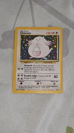 Pokemon TCG Chansey Holo Unlimited Rare Card Base Set 3/102 - Image 2