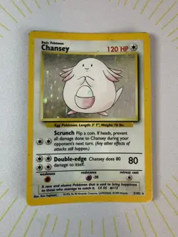 Pokemon TCG Chansey Base Set Holo Rare Card 3/102 - Image 2