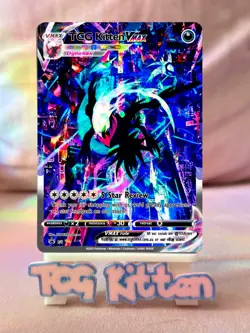*CUSTOM* Darkrai VMAX V1 Cracked Ice Holo Handmade Proxy Card TCGKITTEN - Image 1