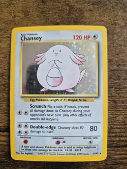 MP Pokemon TCG Chansey Holo Rare Card Base Set 3/102 - Image 2
