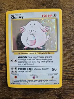 MP Pokemon TCG Chansey Holo Rare Card Base Set 3/102 - Image 3