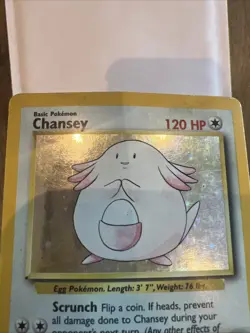 Pokemon TCG Chansey Holo Rare Card Base Set 3/102 HP - Image 3