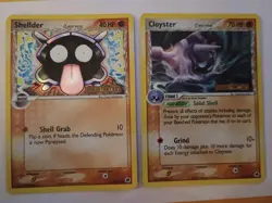 Pokemon Cards Ex Dragon Frontiers Reverse Holo Stamped Shellder & Cloyster - Image 1