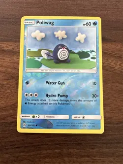 Poliwag SM Base Set Reverse Holo 30/149 Common English 2017 Pokemon TCG - Image 1