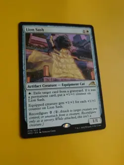 Lion Sash. NEO Equipment Cat rare MTG Card. - Image 3