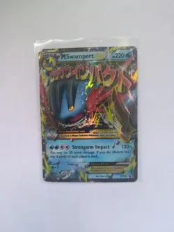 Pokemon M Swampert EX XY87 Holo Promo Card Dented Creased - Image 1