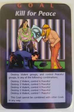 Goal: Kill For Peace! INWO Illuminati New World Order Game Unlimited Rare Card - Image 1