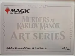 Rakdos, Patron of Chaos - GOLD STAMPED ART CARD - Magic the Gathering MTG Nice! - Image 2