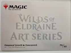 Unnatural Growth - GOLD STAMPED ART CARD- Magic the Gathering MTG Nice! - Image 2