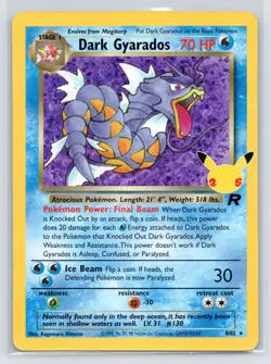 Dark Gyarados 8/82 Celebrations Classic Holo Rare Pokemon Card - Image 1