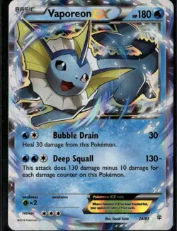 Vaporeon EX Ultra Rare Generations 24/83 Water Holo Pokemon Card - Image 1