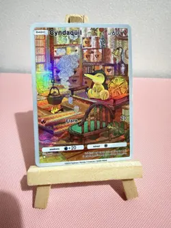 Cyndaquil Pokemon Pocket Card TCG DISPLAY ART CARD - Image 1