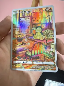 Cyndaquil Pokemon Pocket Card TCG DISPLAY ART CARD - Image 2