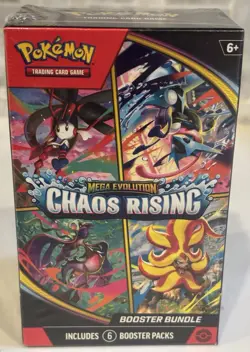 Mega Evolution Chaos Rising Pokemon TCG Booster Bundle 6 Packs 60 Cards EN - Image 1