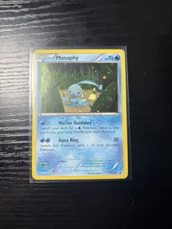 2017 Pokemon TCG Manaphy Promo Holo Card #XY190 (with Swirl) - Image 1