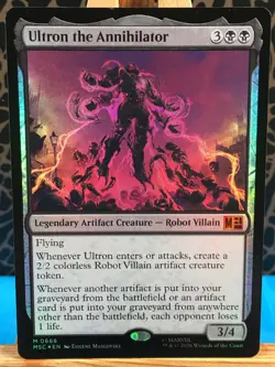 MTG - Ultron the Annihilator. Marvel Super Heroes Commander. Black - Foil Mythic - Image 1