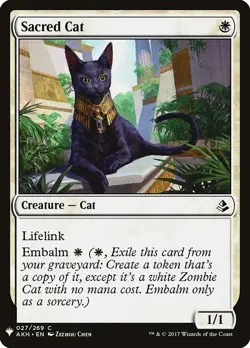 MTG Sacred Cat Amonkhet Magic the Gathering #27 NM x1 - Image 1