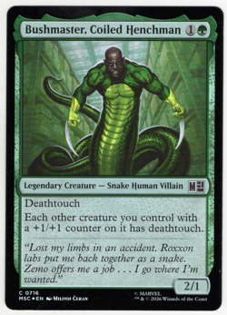 Bushmaster, Coiled Henchman FOIL 0716 Marvel Super Heroes (MSC) MTG NM/M - Image 1