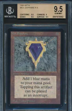 Beta Mox Sapphire BGS 9.5 Graded Magic MTG (5562) -magicgraders- - Image 1
