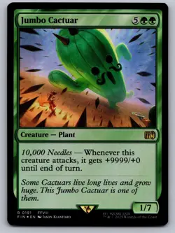 Jumbo Cactuar 191 Rare FINAL FANTASY Magic: The Gathering Foil Near Mint - Image 1