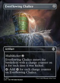 MTG Everflowing Chalice - Foil - Borderless, Light Play, English Commander: The - Image 1
