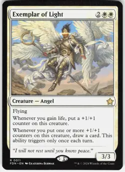 Exemplar of Light 11 Rare Foundations Magic: The Gathering Near Mint - Image 1