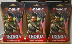 Lot Of 3 magic the gathering ikoria lair of behemoths theme booster MTG - Image 1