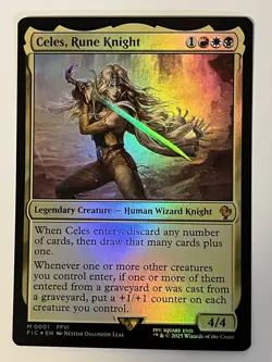 Celes, Rune Knight Commander: Final Fantasy Foil MTG NM - Image 1