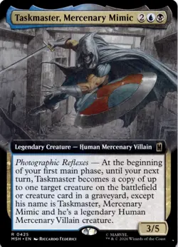 Taskmaster, Mercenary Mimic (Extended Art) 425 Marvel Super Heroes MTG NM - Image 1