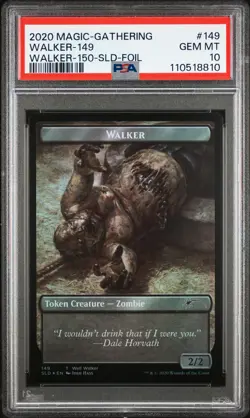 2020 MTG SECRET LAIR DROP WALKER TOKEN-149/WALKER TOKEN-150 PSA 10 - Image 1