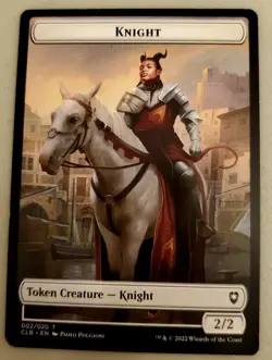 1x Knight Token (002/020) CLB Battle for Baldur's Gate MTG NM - Image 1