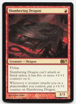 Slumbering Dragon 148 Rare Magic 2013 (M13) Magic: The Gathering Lightly Played - Image 1