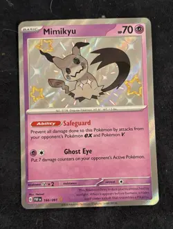 Pokemon TCG Mimikyu Scarlet & Violet Paldean Fates Holo Shiny Rare Card 160/091 - Image 1