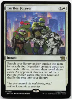 MTG Turtles Forever Teenage Mutant Ninja Turtles Foil NM 0027 - Image 1